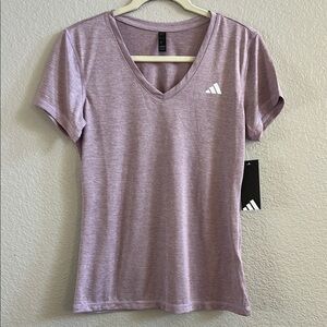 Adidas Women's Purple V-Neck Top Size S NWT